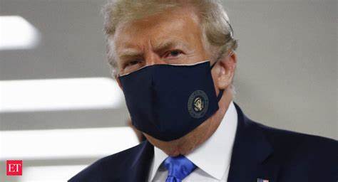 Trump wears mask for the first time in public - The Economic Times