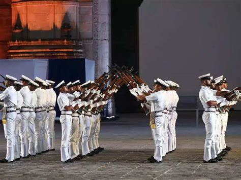 Navy Day Beating Retreat and Tattoo Ceremony: See stunning pics - The Economic Times