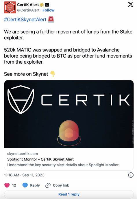 Hackers behind $41M Stake heist shifts BNB, MATIC in latest move: CertiK - Cointelegraph