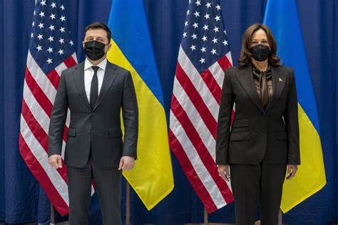 Harris blasts proposals for Ukraine to cede territory to Russia during Zelenskyy meeting