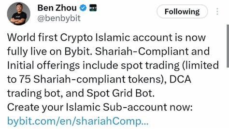 Bybit Launches Islamic Account, Expanding Access to Crypto Trading for Muslim Communities Worldwide - CryptoDaily