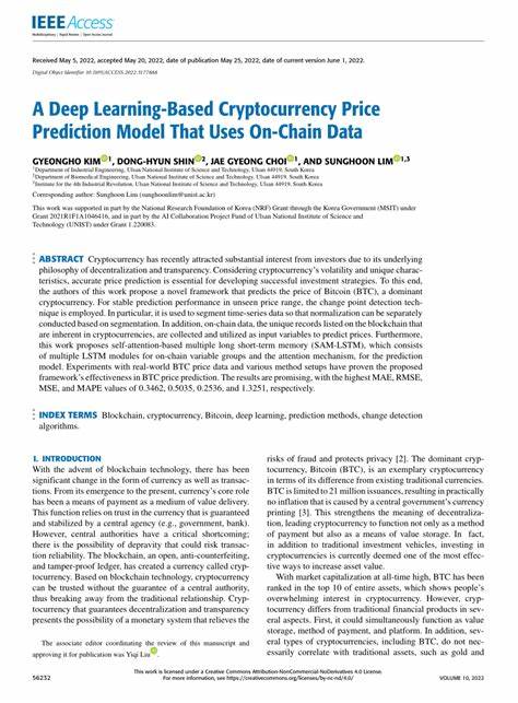 (PDF) A Deep Learning-Based Cryptocurrency Price Prediction Model That Uses On-Chain Data - ResearchGate