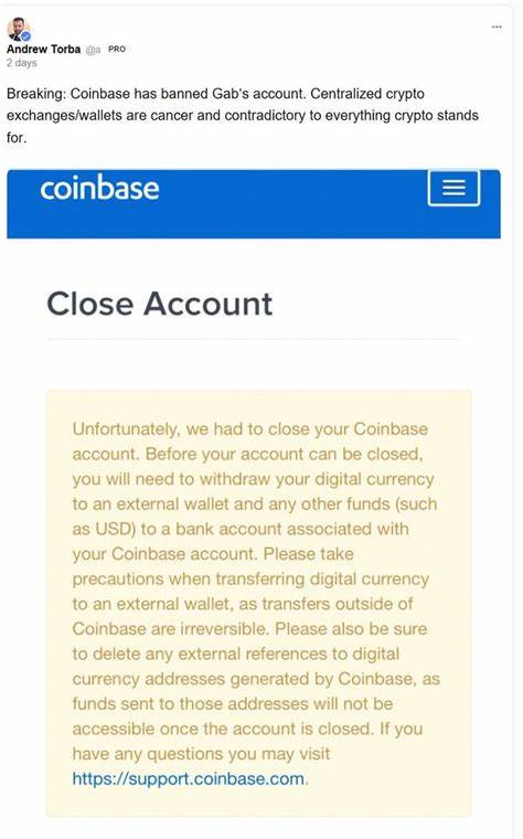 Coinbase Faces Backlash After Shutting Down Gab Social Networks Account