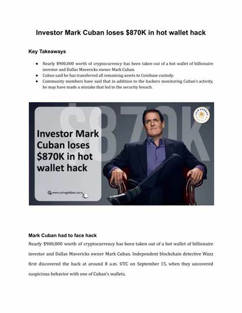 Mark Cuban loses $870K in hot wallet hack - Cointelegraph