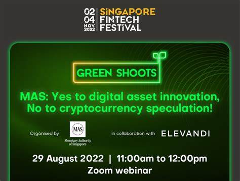 Yes to Digital Asset Innovation, No to Cryptocurrency Speculation" - Opening Address by Mr Ravi Menon, Managing Director, Monetary Authority of Singapore, at Green Shoots Seminar on 29 August 2022 - Monetary Authority of Singapore