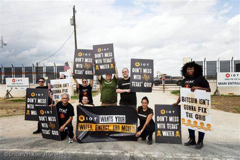 Texan Activists To Bitcoin Miners: Don’t Mess with Texas’ Water and Electricity - greenpeace.org