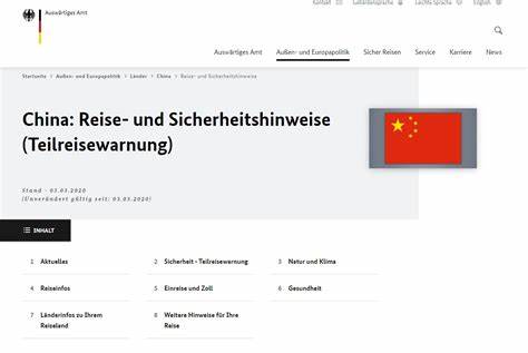 China: Reise- und Sicherheitshinweise