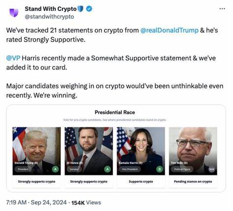 Stand With Crypto Removes ‘Supports Crypto’ Tag From Harris Amid Criticism and Calls for Transparency